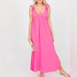 Elegant Pink Sleeveless Maxi Dress! NWOT
